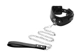 Strict Padded Locking Posture Bondage Collar Black Collars and Leads